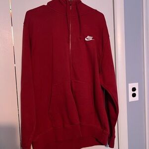Nike Men's Zip-Up Red Sweater